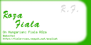 roza fiala business card